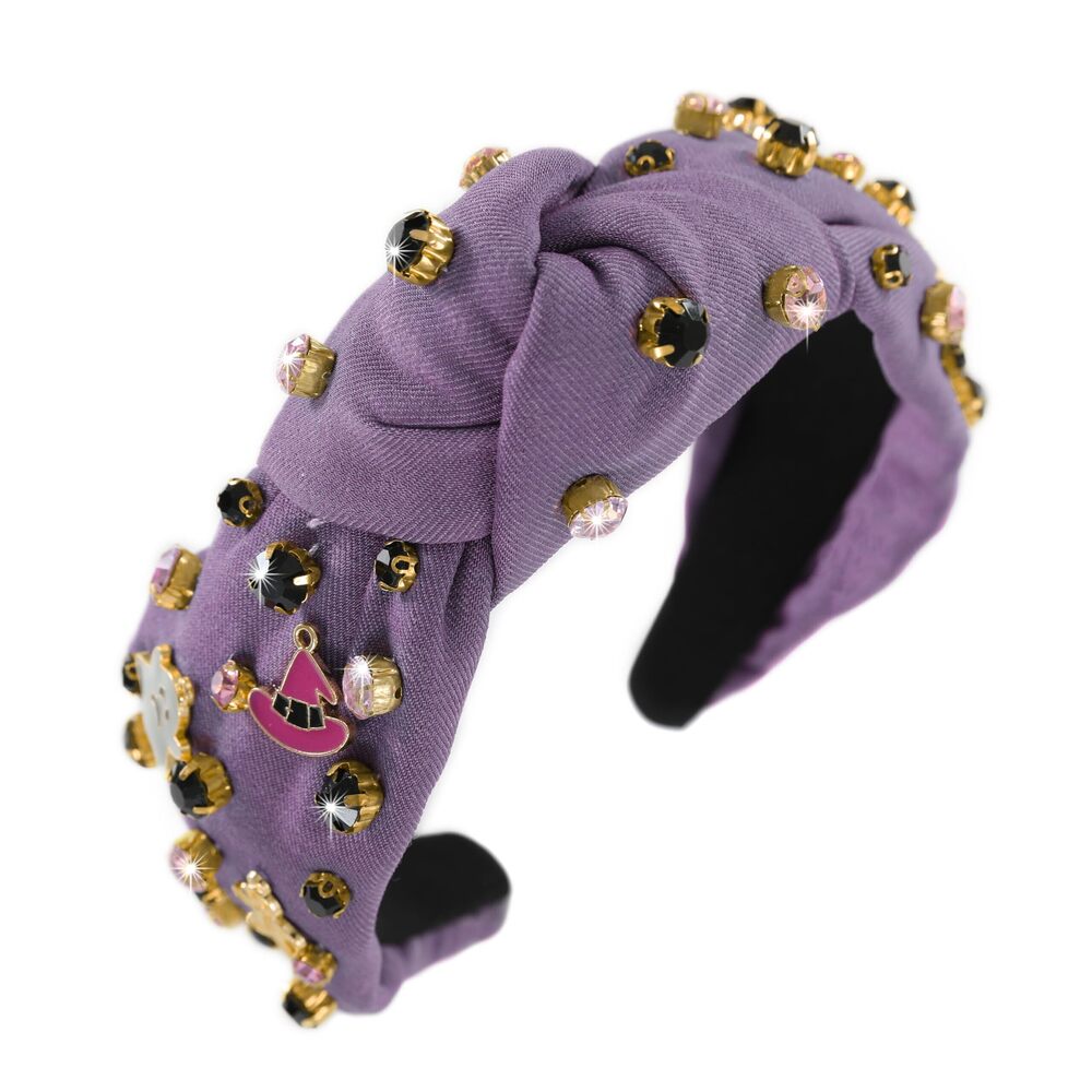 5680 Halloween Jeweled Knotted Headbands Sparkly Crystal Rhinestone